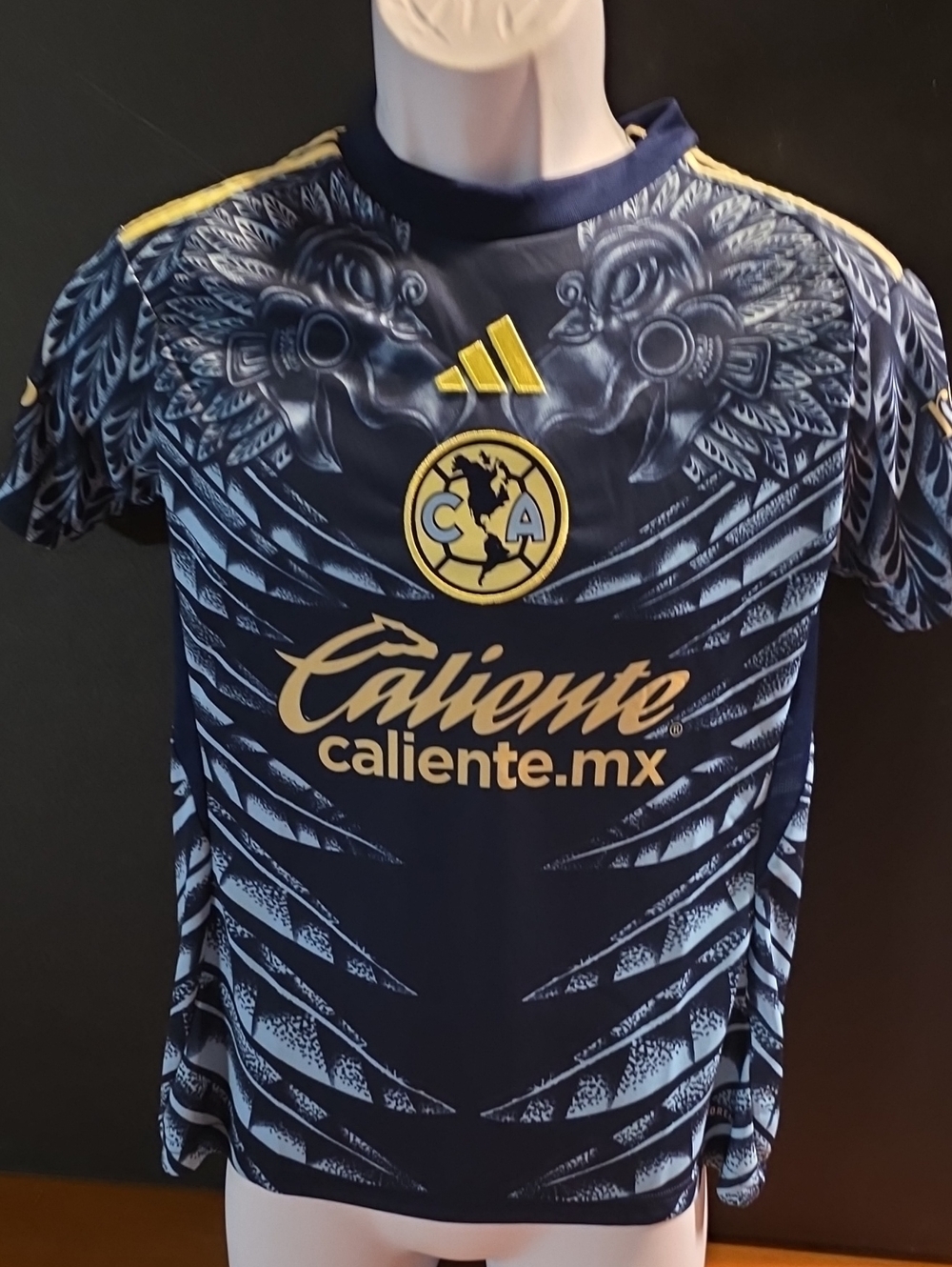 adidas Navy and Gold Club América Graphic Jersey